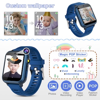 Foto 5 | Foto 5 | Reloj Inteligente Phyulls con 24 Juegos Despertador y Cámara para Niños - Venta Internacional