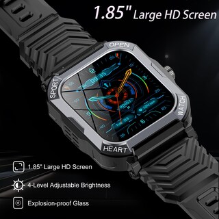 Foto 2 | Foto 2 | Monitor de Actividad Física Smartwatch Xinwld H30 de 1,85 Pulgadas Frecuencia Cardíaca Ip68 - Venta Internacional
