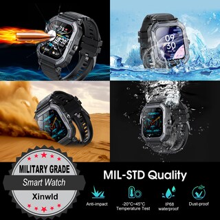 Foto 3 | Foto 3 | Monitor de Actividad Física Smartwatch Xinwld H30 de 1,85 Pulgadas Frecuencia Cardíaca Ip68 - Venta Internacional