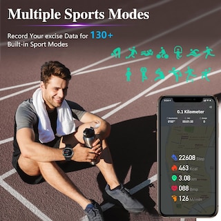 Foto 5 | Foto 5 | Reloj Smartwatch Pasonomi Negro con Bluetooth-Venta Internacional