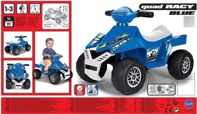 Foto 5 | Foto 5 | Cuatrimoto Eléctrica Montable Feber Quad Racy color Azul