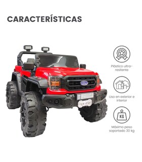 Foto 3 | Foto 3 | Montable Eléctrico Genérico 2210005-4R color Rojo Control Remoto MP3 USB Bluetooth 12v