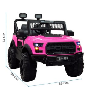 Foto 4 | Foto 4 | Montable Eléctrico Rosa Control Remoto Luz Led Raptor 12v para Niños