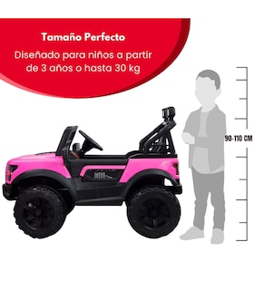 Foto 5 | Foto 5 | Montable Eléctrico Rosa Control Remoto Luz Led Raptor 12v para Niños
