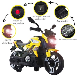 Foto 5 | Foto 5 | Montable Electrico Mini Moto Amarillo