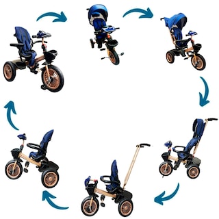 Foto 4 | Foto 4 | Triciclo Infantil con Asiento Reclinable Azul