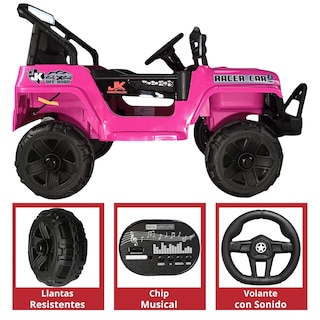 Foto 4 | Foto 4 | Camioneta Montable Electrica 93 Cm Para Niños Control Remoto 12v - Rosa
