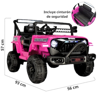 Foto 5 | Foto 5 | Camioneta Montable Electrica 93 Cm Para Niños Control Remoto 12v - Rosa