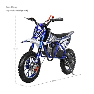 Foto 5 | Foto 5 | Moto Cross Pocket Montable Niños Motor Gasolina 45km/h Azul Little Monkey