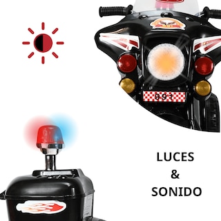Foto 2 | Foto 2 | Moto Montable Eléctrica Para Niños Con Luces Y Sonido Bateria Recargable De 6v - Negro