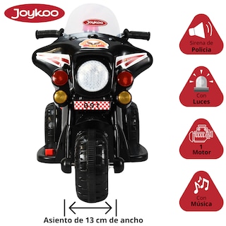 Foto 3 | Foto 3 | Moto Montable Eléctrica Para Niños Con Luces Y Sonido Bateria Recargable De 6v - Negro