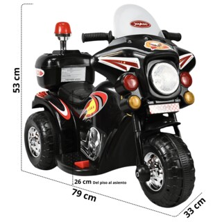 Foto 5 | Foto 5 | Moto Montable Eléctrica Para Niños Con Luces Y Sonido Bateria Recargable De 6v - Negro