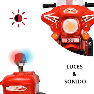 Foto 2 | Foto 2 | Moto Montable Eléctrica Para Niños Con Luces Y Sonido Bateria Recargable De 6v - Rojo