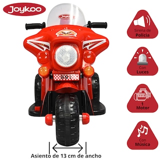 Foto 3 | Foto 3 | Moto Montable Eléctrica Para Niños Con Luces Y Sonido Bateria Recargable De 6v - Rojo