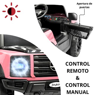 Foto 2 | Foto 2 | Camioneta Montable Electrica Para Niños Función Mecedora Luz Sonido Bluetooth 12v - Rosa