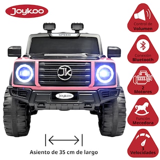 Foto 3 | Foto 3 | Camioneta Montable Electrica Para Niños Función Mecedora Luz Sonido Bluetooth 12v - Rosa