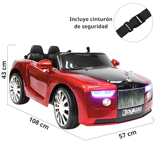 Foto 5 | Foto 5 | Montable Electrico Clásico Para Niños Bluetooth Usb Y Auxiliar Luces Sonido 12v - Rojo