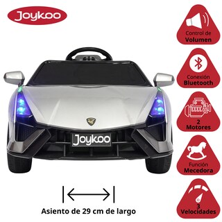 Foto 3 | Foto 3 | Montable Electrico Para Niños Carro Deportivo Bluetooth Luz Led Sonido Control Remoto 12v - Gris