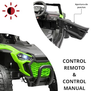 Foto 2 | Foto 2 | Montable Electrico Para Niños Uvt-001 Luz Y Sonido Control Remoto Conexión Usb Y Bluetooth 12v - Verde