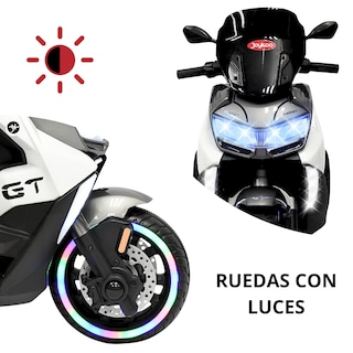 Foto 2 | Foto 2 | Motocicleta Montable Eléctrica Para Niños Luces Sonido Conexión Usb Y Bluetooth Batería 6v Apta A Partir De 3 Años - Gris