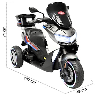 Foto 4 | Foto 4 | Motocicleta Montable Eléctrica Para Niños Luces Sonido Conexión Usb Y Bluetooth Batería 6v Apta A Partir De 3 Años - Gris
