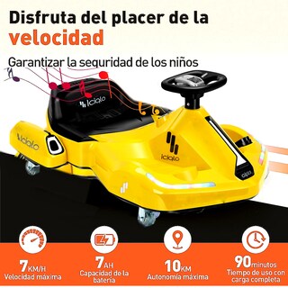 Foto 5 | Foto 5 | Go Kart Electrico Para Niños Giro 360° Luz Bluetooth Iciqlo Color