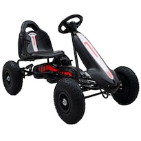 Go Kart Infantil con Pedales y Llantas de Aire Negro