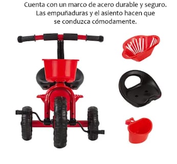 Foto 2 | Foto 2 | Triciclo Bicicleta Para Niños Infantil Cesta Cajuela