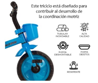 Foto 4 | Foto 4 | Triciclo Bicicleta Para Niños Infantil Cesta Cajuela