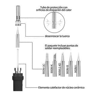 Foto 4 | Foto 4 | Cautin Para Soldar Lab.g Temperatura Ajustable Alambre Para Soldar Azul