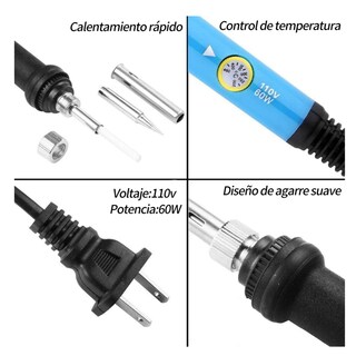 Foto 5 | Foto 5 | Cautin Para Soldar Lab.g Temperatura Ajustable Alambre Para Soldar Azul