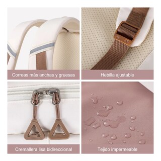 Foto 4 | Foto 4 | Mochila Escolar Viaje Para Laptop Set De 3 Piezas Marron Beige