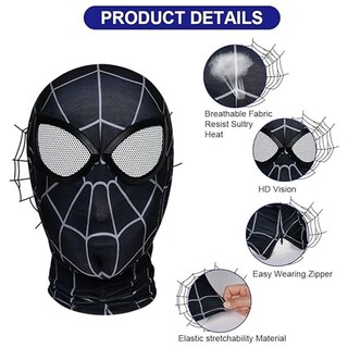 Foto 5 | Foto 5 | Halloween Máscaras Modernas Z-smilefun Mxrki-004 4 Piezas Negro