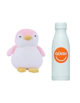 Peluche Pingüino Rosa + Gratis Termo Güish De Regalo