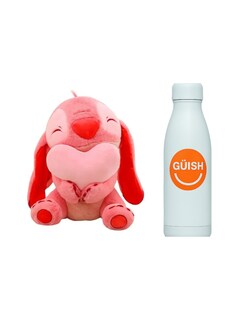 Foto 1 | Foto 1 | Peluche Stitch Guiño Abrazando A Un Corazoón Rojo + Gratis Termo Güish De Regalo