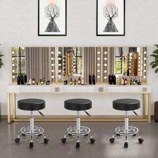 Foto 2 | Foto 2 | Silla Giratoria De Salón Rolling Stool Yaheetech  Ajustable  Negra - Venta Internacional.