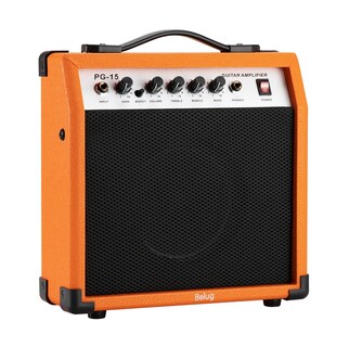 Foto 1 | Foto 1 | Amplificador De Guitarra De 20 W Con Altavoz De 6 5'' 5 Modos Y Entrada Auxiliar Naranja