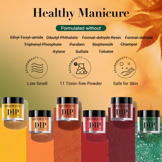 Foto 5 | Foto 5 | Set De Uñas En Polvo Para Uñas Azurebeauty De Otoño 6 Colores Manicura Francesa - Venta Internacional.