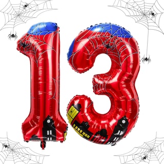 Foto 1 | Foto 1 | Globos De Aluminio Laackys Con Diseño De Araña Número 40 Cm Para Fiestas - Venta Internacional.