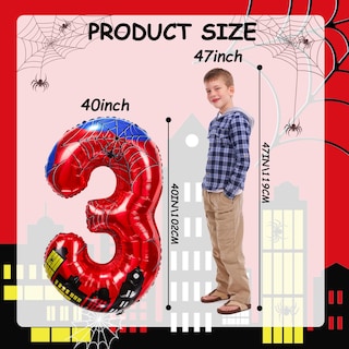 Foto 2 | Foto 2 | Globos De Aluminio Laackys Con Diseño De Araña Número 40 Cm Para Fiestas - Venta Internacional.