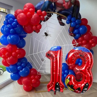 Foto 3 | Foto 3 | Globos De Aluminio Laackys Con Diseño De Araña Número 40 Cm Para Fiestas - Venta Internacional.