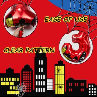 Foto 4 | Foto 4 | Globos De Aluminio Laackys Con Diseño De Araña Número 40 Cm Para Fiestas - Venta Internacional.