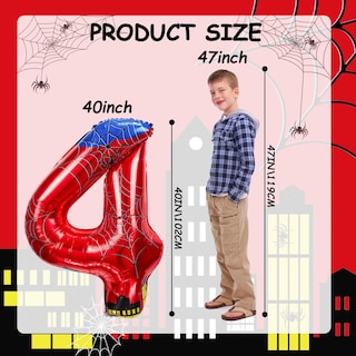 Foto 2 | Foto 2 | Globos De Aluminio Laackys Con Diseño De Araña Número 40 Cm Para Fiestas - Venta Internacional.