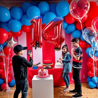 Foto 5 | Foto 5 | Globos De Aluminio Laackys Con Diseño De Araña Número 40 Cm Para Fiestas - Venta Internacional.