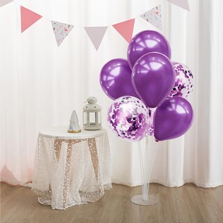 Foto 4 | Foto 4 | Set De Soportes Para Globos Zjdhpty Con Globos Morados 6 Juegos - Venta Internacional.