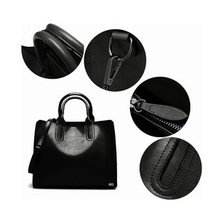 Foto 2 | Foto 2 | Bolso De Hombro Con Asa Superior Cuero Pu Eo Safe Imports Esi-21537 Negro