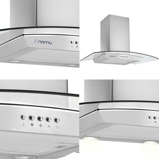 Foto 3 | Foto 3 | Nomu Campana De Extracción Cristal Curvo 90cm Acero Inoxidable