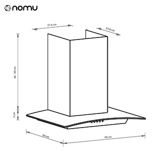 Foto 6 | Foto 6 | Campana De Extracción Vidrio Templado 90cm Acero Inox Nomu