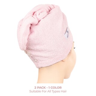 Foto 3 | Foto 3 | Toallas De Pelo American Soft Linen 100% Algodón Paquete De 2 Unidades Color Rosa - Venta Internacional.