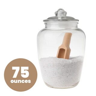 Foto 2 | Foto 2 | Tarro De Vidrio Con Cuchara De Madera Para Sal De Baño Tapa Hermética De 2 2 L - Venta Internacional.